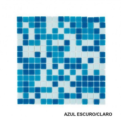 Pastilha Vidro Azul Escuro/Claro Ref. 048862 32.7x32.7cm - Caixa c/ 2.14 m² (15,89€/m²)