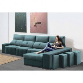 Sofá 3L + Chaise Long c/ Cama Apolo (345x160cm)
