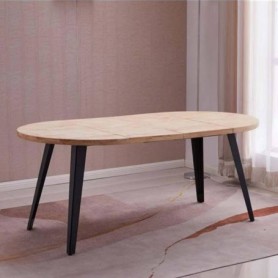 Mesa de Jantar Extensível Redonda Viena (100/140/100x76cm)