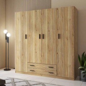 Roupeiro 4 Portas + 2 Gavetas Rapid