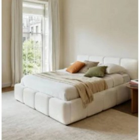 Cama Estofada Jolcem c/ Estrado, Sistema Elevatório e Baú Inc + Cochão Opc.