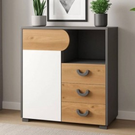 Cómoda 1 Porta + 3 Gavetas Carini