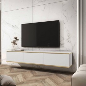 Base TV Suspensa c/ 3 Portas Oro