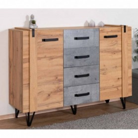 Aparador 2 Portas + 4 Gavetas Lofter