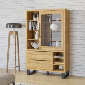 Cristaleira 1 Porta + 2 Gavetas Halle