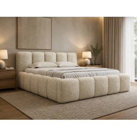 Cama Estofada Giordana c/ Estrado + Sistema Elevatório e Fundos Inc. + Colchão Opc.