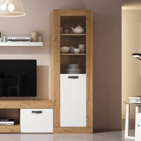 Elemento Cristaleira 1 Porta Argos (Naturale/Branco Matte)